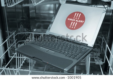 Notebook in dishwasher 3/4- virus alert