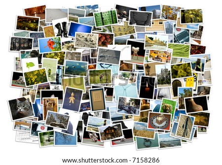 Stack Of Photos Isolated From The Background - 7158286 : Shutterstock