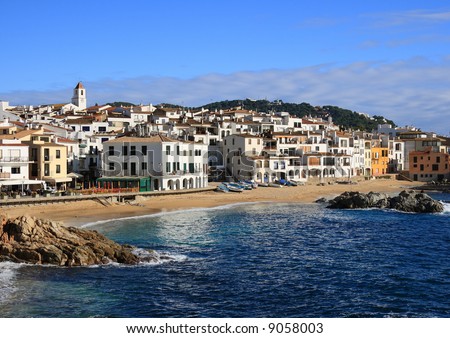 The Beautiful Village Of Calella De Palafrugell (Costa Brava, Catalonia ...