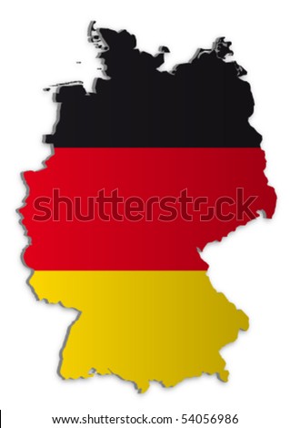 A simple 3D vector map of Germany.