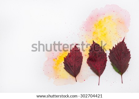 Abstract Water Color Autumn Background