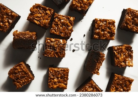 Similar – Image, Stock Photo Salted caramel chocolate cookies on ceramic plate