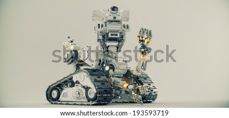 Curiosity robot / Smart multi-functional robot on tracks