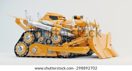 Bulldozer revival /  Powerful futuristic bulldozer vehicle