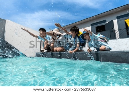 Similar – Image, Stock Photo Young asian boy stay alone and sadness