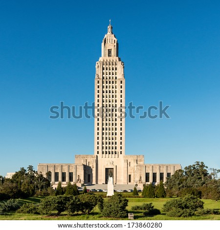 Louisiana State Capitol building in Baton Rouge, Louisiana