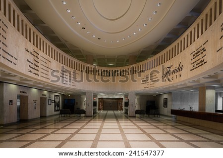 TALLAHASSEE, FLORIDA - DECEMBER 5: Lobby in front of the House of Representatives chamber at the Florida State Capitol building on December 5, 2014 in Tallahassee, Florida