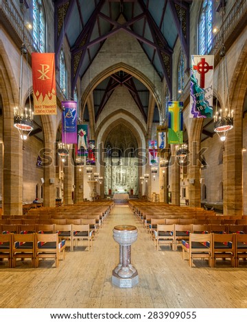 ST. LOUIS, MISSOURI - MAY 28: Interior of the Christ Church Cathedral on Locust Street on May 28, 2015 in St. Louis, Missouri