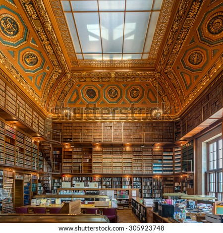 PROVIDENCE, RHODE ISLAND - JULY 24: Rhode Island State Library in the Rhode Island State House on Smith Street on July 24, 2015 in Providence, Rhode Island