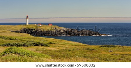 Lighthouse off the east coast of Newfoundland, Canada