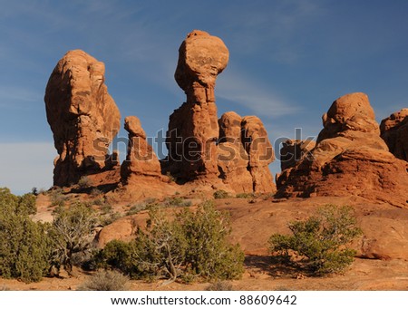 Rock formations in the 