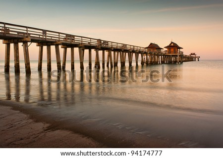 Dawn at the Naples Pier in Naples, Florida