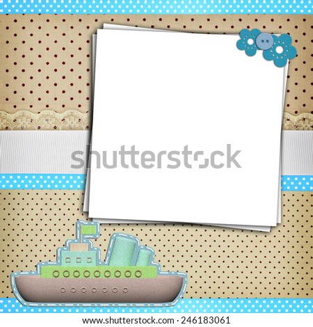 Stack of blank papers on polka dots background