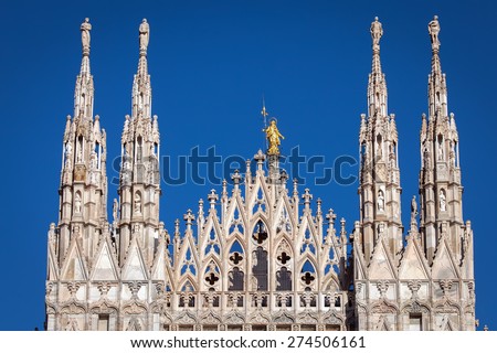 Milan Cathedral is famous for its its complexity, with decorations in even the most hidden places. The cathedral is ornate with more than 100 marble spires and well over 2000 marble statues.
