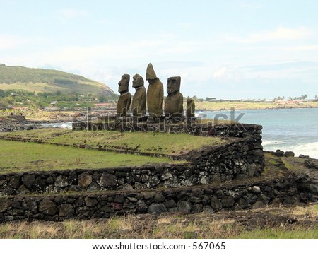 Ahu Hanga Roa on the Easter Island