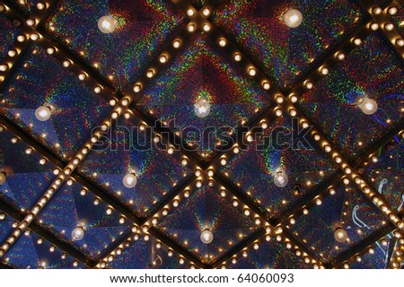 Ceiling covered with Vegas style casino lights