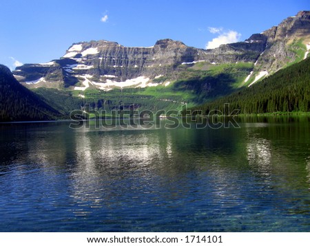 Scenic view of a lake and mountain