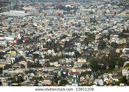 San Francisco Mission District from Twin Peaks