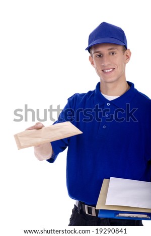 Postman Delivering Mail Stock Photo 19290841 : Shutterstock