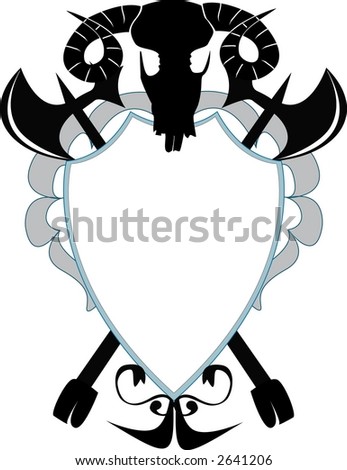 vector crest with buck skull