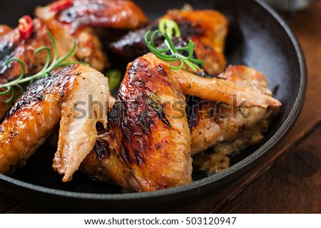 Similar – Image, Stock Photo Pan with fried chicken and vegetables