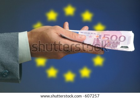 hand holding money eu