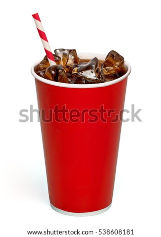 Similar – Image, Stock Photo Paper cup with red drink in the holder of a construction fence