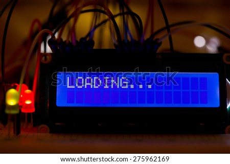 lcd display with text