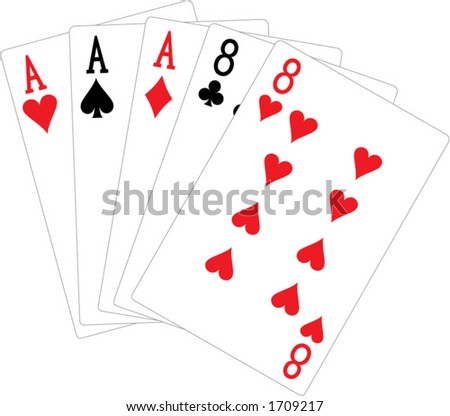 Full House Card Vector Illustration - 1709217 : Shutterstock