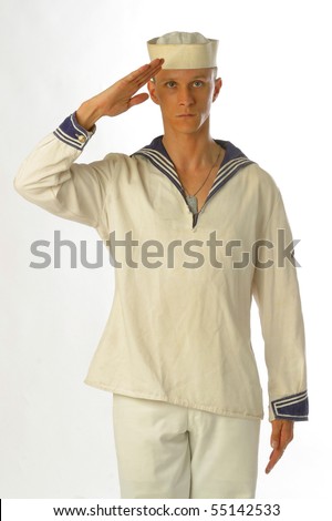 A Young Sailor Man Poses In The Studio Stock Photo 55142533 : Shutterstock