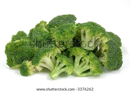Fresh broccoli in isolated white background