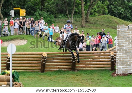 HONG KONG - AUGUST 11: Cook Kristina of Great Britain participates in Eventing Cross-Country, Olympic Equestrian Events August 11, 2008 in Hong Kong, China