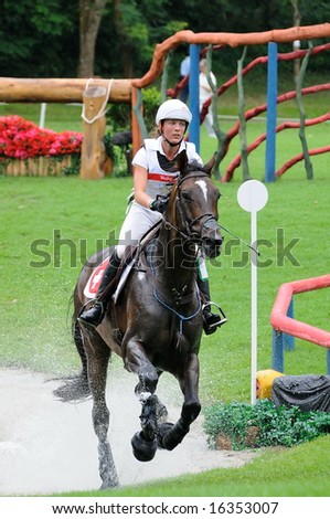 HONG KONG - AUGUST 11: Realini Tiziana of Switzerland participates in Eventing Cross-Country, Olympic Equestrian Events August 11, 2008 in Hong Kong, China