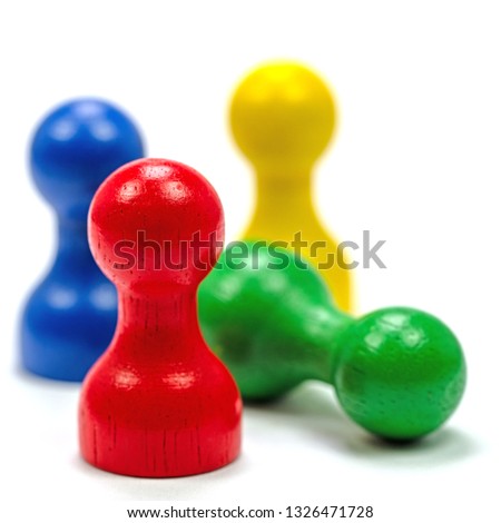 Similar – Foto Bild rot-gelb-grün Spielfiguren aus Gesellschaftsspiel