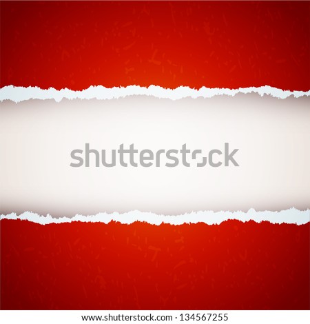 red ripped paper