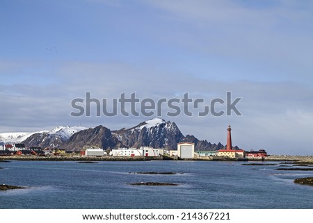 The island Andoya, here is the island\'s main village of Andenes is the north most of all Vesteralen islands
