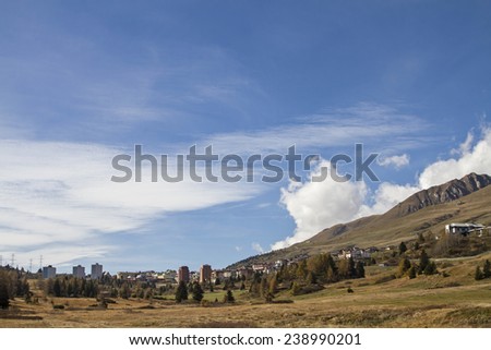 town on the  Tonale Pass a 1,884 meter high mountain pass in Italy