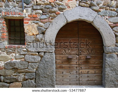 Ancient House gates in the streets of Candelo