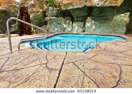 Spa with rocks in resort, Phoenix, USA, Arizona