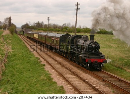 Steam Train on the Great Central Railway, England