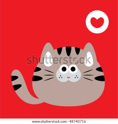 Cute Kitten Doodle Stock Vector Illustration 48740716 : Shutterstock
