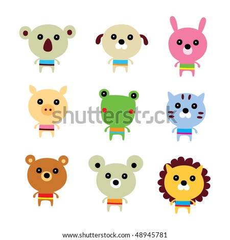 Cute Little Animal Doodle Stock Vector Illustration 48945781 : Shutterstock