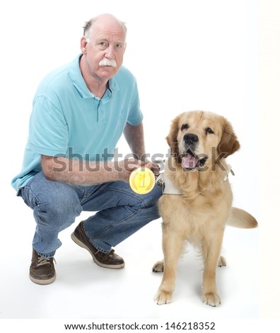 Dog won a golden medal