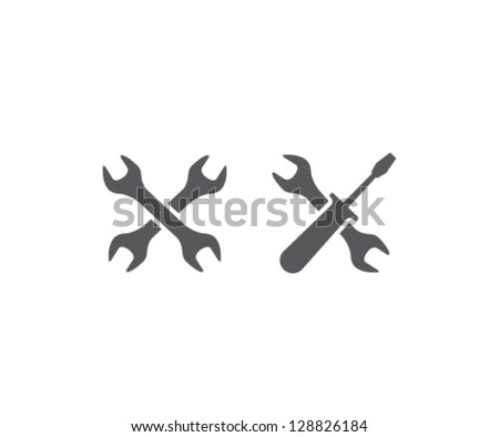 Settings Wrench Icon Vector