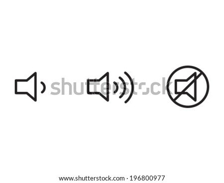 Volume Mute Outline Icon Symbol