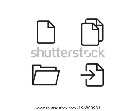 Folder File Outline Icon Symbol