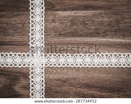 Christmas, lace, background wood, present