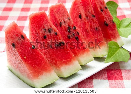 slice of fresh red watermelon