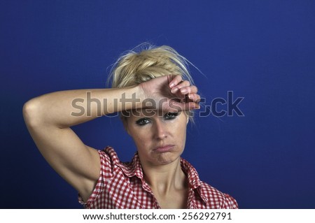 Woman looking discouraged