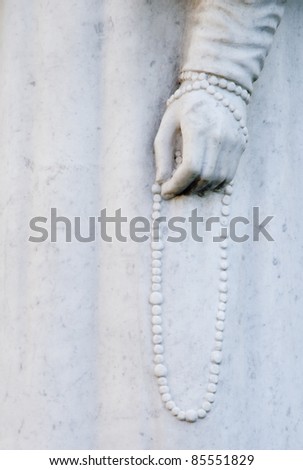 Marble Hand with beads